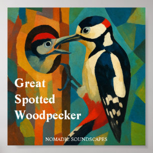 Great Spotted Woodpecker Album Cover Poster