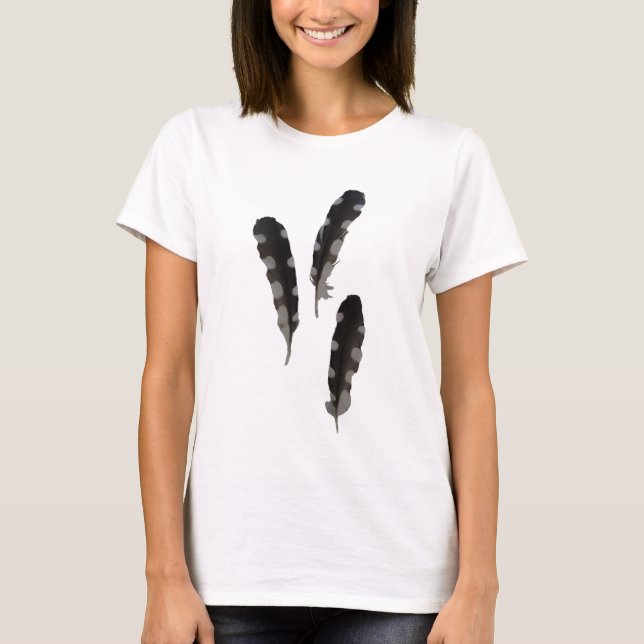 Great Spotted Woodpecker Feathers T-Shirt (Front)