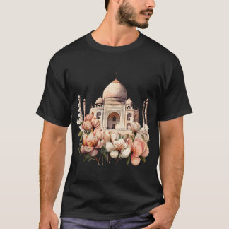 Great Taj Mahal India Sightseeing Motif T-Shirt