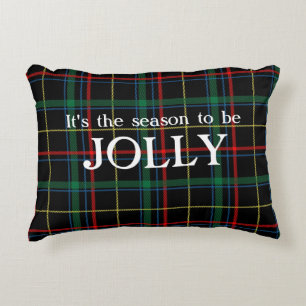 Great Tartan Plaid Tees The Season Christmas  Decorative Cushion