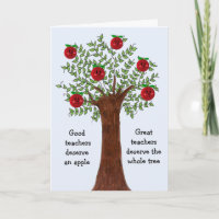 Great Teacher Apple Tree Design