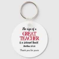 GREAT TEACHER SERVANT HEART | Thank You Scripture