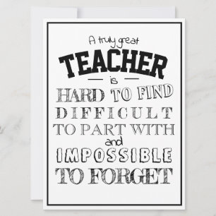 Great teacher Thank you Appreciation Gift for him Card