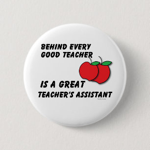 Great Teacher's Assistant 6 Cm Round Badge