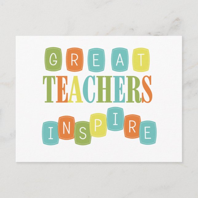 Great Teachers Inspire Postcard (Front)