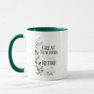 Great Teachers Never Retire Custom Name Mug