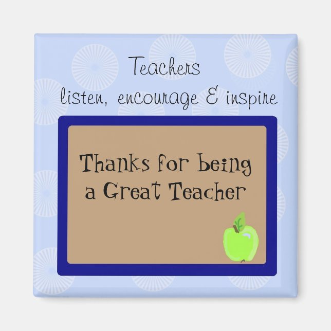 Great Teachers Saying Magnet (Front)