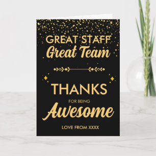 Great Team Great Staff Thank You Card Employee