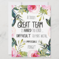 Great Team thank you gift Amazing team quote