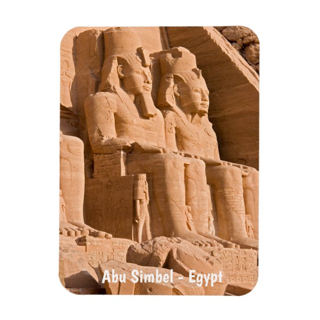 Great Temple of Abu Simbel - Ramses II - Egypt Magnet (Vertical)