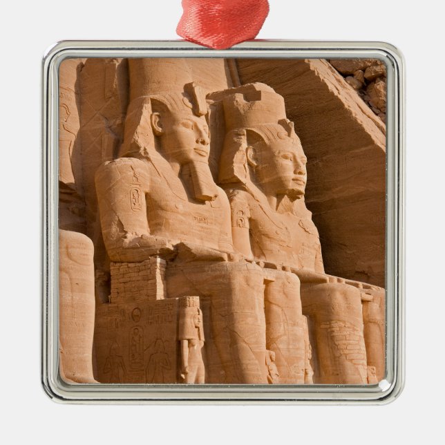 Great Temple of Abu Simbel - Ramses II - Egypt Metal Tree Decoration (Front)