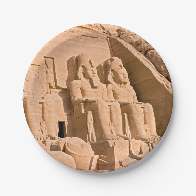 Great Temple of Abu Simbel - Ramses II - Egypt Paper Plate (Front)