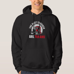 Great Texan Trucker Saying Longhorn Texas Truck Dr Hoodie