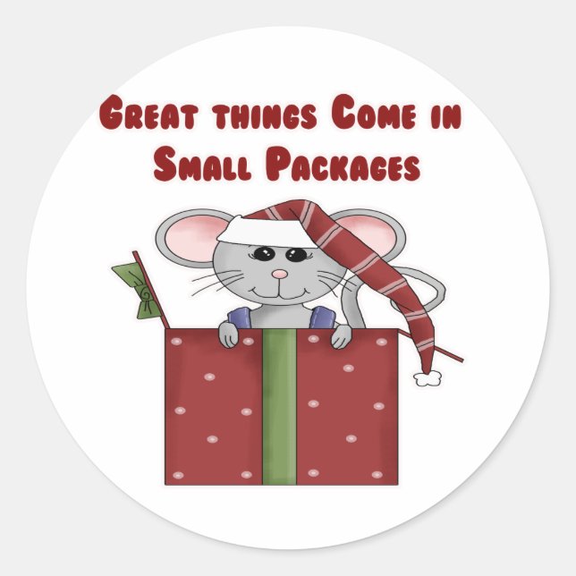 Great things Come in Small Packages Classic Round Sticker (Front)