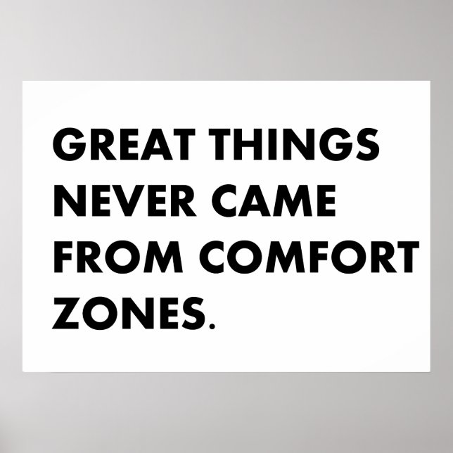 Great things never came poster (Front)