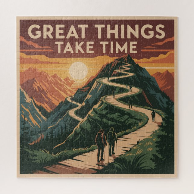 Great Things Take Time Jigsaw Puzzle (Vertical)