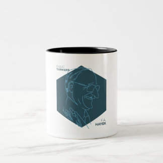 Great Thinkers: Friedrich Hayek Two-Tone Coffee Mug