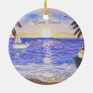 Great Times at the Beach Ceramic Tree Decoration