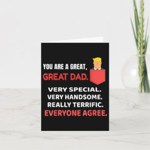 Great Trump Fathers Day Great Dad Gift Card
