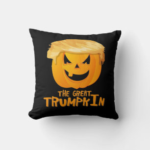 Great Trumpkin Funny Halloween Cushion