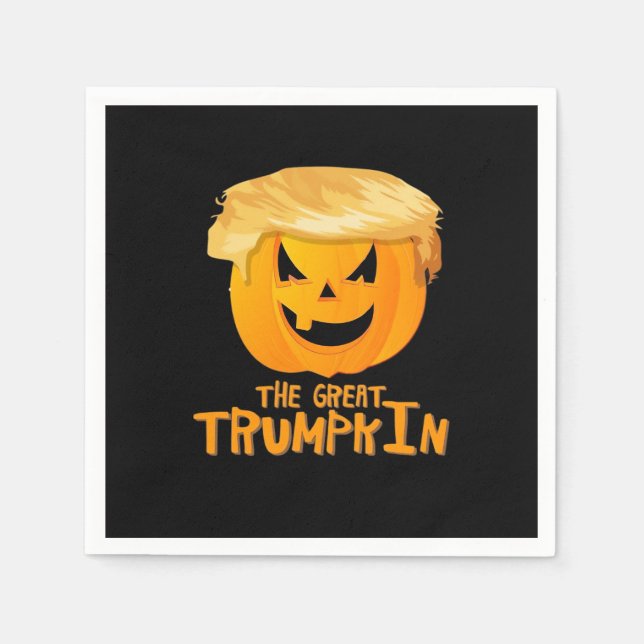 Great Trumpkin Funny Halloween Napkin (Front)