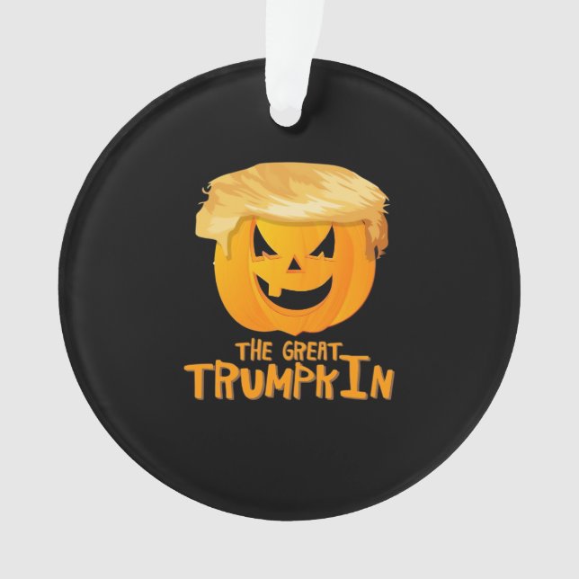 Great Trumpkin Funny Halloween Ornament (Front)