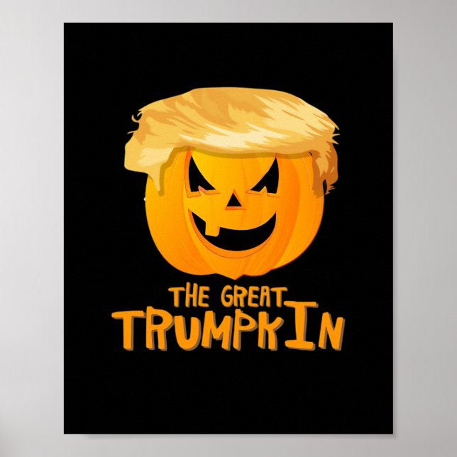 Great Trumpkin Funny Halloween Poster (Front)