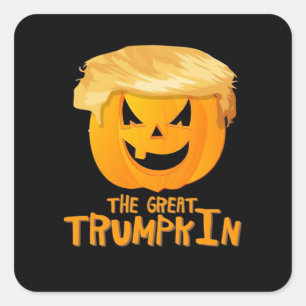 Great Trumpkin Funny Halloween Square Sticker