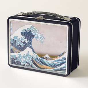 Great Tsunami Wave off Kanagawa Japan by Hokusai Metal Lunch Box