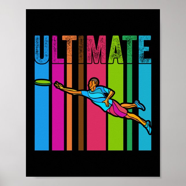 Great Ultimate Frisbee Motif Gift Poster (Front)