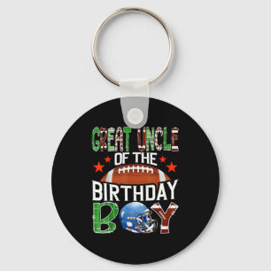 Great Uncle Of The Birthday Boy Game Day Football Key Ring
