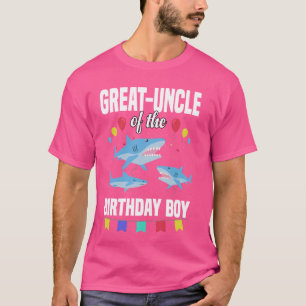 Great-uncle of The Birthday Boy Shark Party T-Shirt