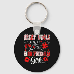 Great Uncle of The Birthday Girl - Family Ladybug Key Ring
