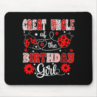 Great uncle of the birthday girl - family ladybug mouse mat