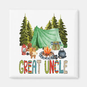 Great Uncle Of The Happy Camper 1st Birthday Bear Magnet