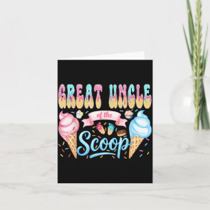 Great Uncle of The Scoop Ice Cream Gender Reveal Card