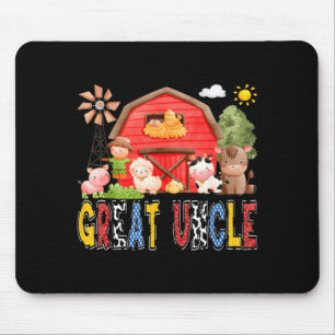 Great Uncle Red Farm Cow Birthday Boy Matching Mouse Mat