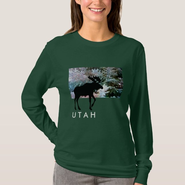 Great UTAH Moose Shirt - Custom Shirt Colours (Front)