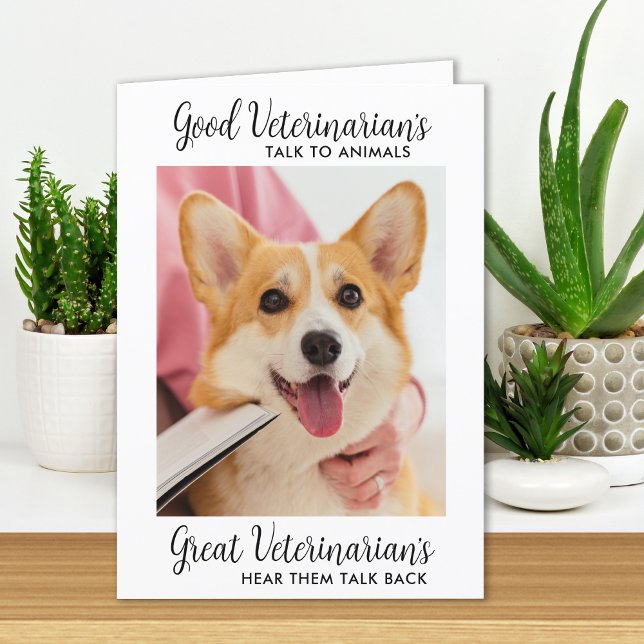 Great Veterinarian Personalised Pet Dog Photo Thank You Card (Creator Uploaded)