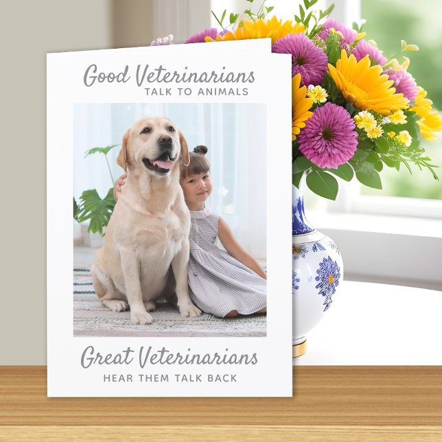 Great Veterinarian Personalised Pet Photo  Thank You Card (Creator Uploaded)
