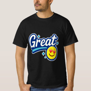 Great Vibes Only – Love Eyes Emoji T-Shirt