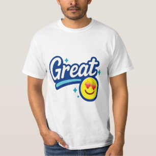 Great Vibes Only – Love Eyes Emoji T-Shirt