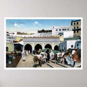 Great vintage Morocco Tangier customs office Poster