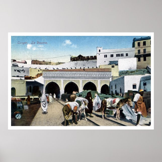Great vintage Morocco Tangier customs office Poster (Front)