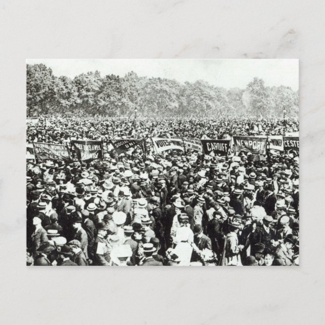 Great Votes for Women demonstration in Hyde Postcard (Front)