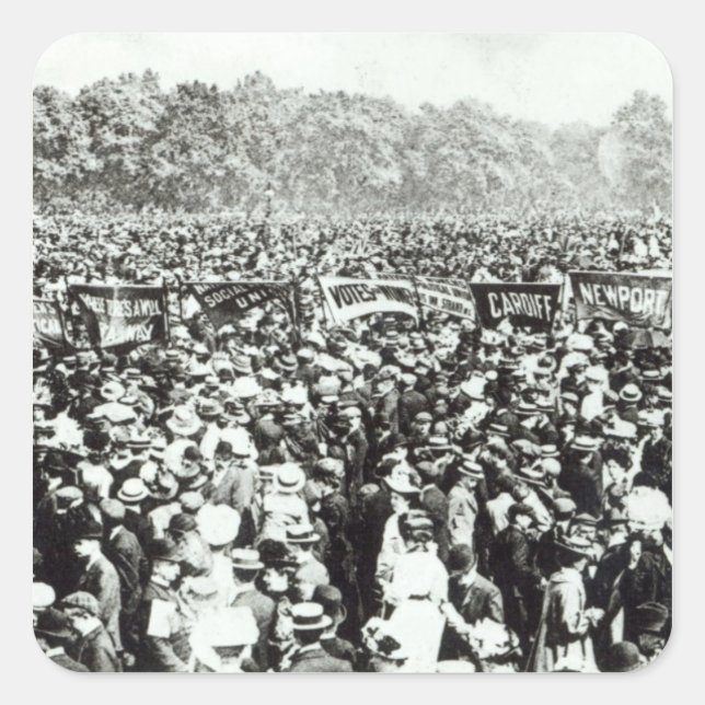 Great Votes for Women demonstration in Hyde Square Sticker (Front)