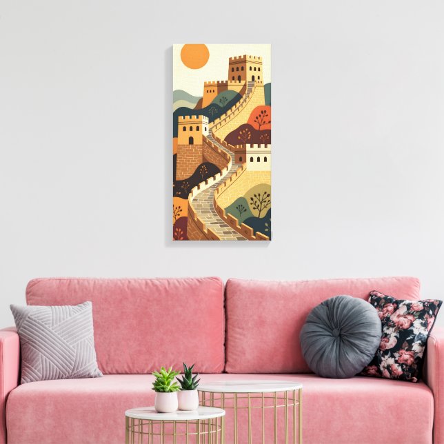 Great Wall Canvas Print (Insitu(LivingRoom))