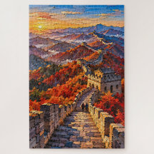 Great Wall in Autumn Fire