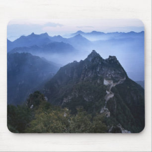Great Wall in early morning mist, China Mouse Mat