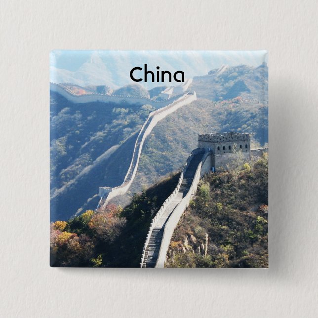 Great Wall of China 15 Cm Square Badge (Front)